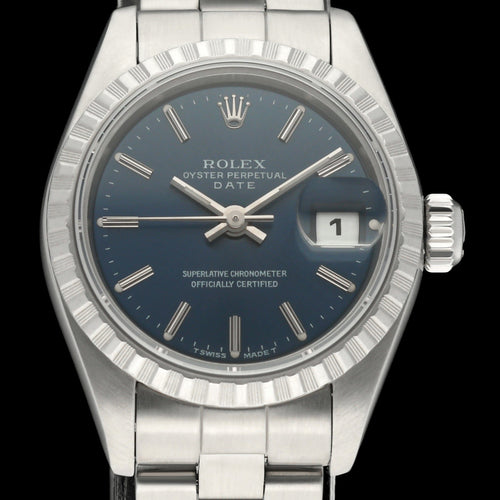 Zegarek Rolex Oyster Perpetual Lady-Date - Zegarek damski ref. 69240 stal 26 mm 58 Facettes ROL/LDJ/571