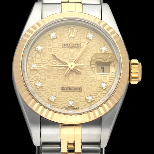 Montre Rolex Lady-Datejust 69173G - Montre dame Holicon Dial 26 mm, boîte et papiers (1995) 58 Facettes ROL/LDJ/579
