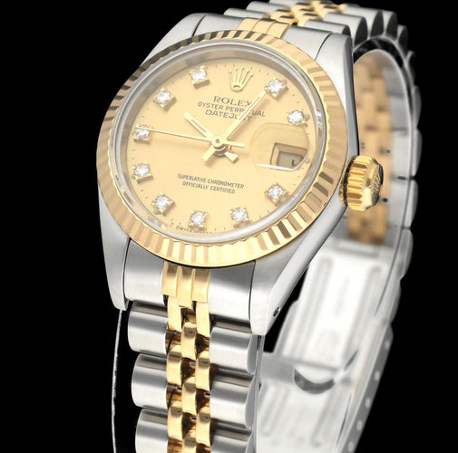 Rolex Lady-Datejust - Naisten kello, viite 69173G, 26 mm (1988) 58 Facettes ROL/LDJ/591