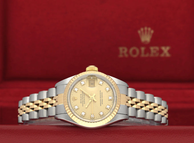 Rolex Lady-Datejust 69173G Uhr - Zweifarbige automatische Damenuhr 26 mm 58 Facettes ROL/LDJ/593