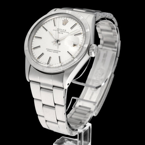 Rolex Oyster Perpetual Date 1501 Watch - 34 mm watch with linen dial 58 Facettes ROL/OPD/274