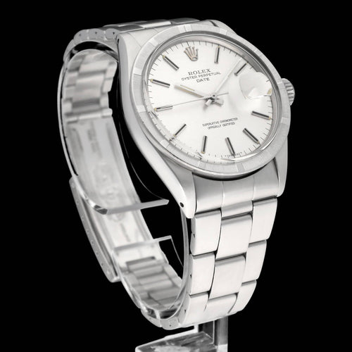 Rolex Oyster Perpetual Date 1501 Watch - 34 mm watch with linen dial 58 Facettes ROL/OPD/274