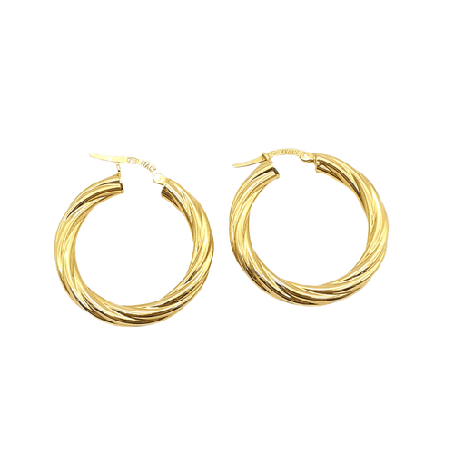 Boucles d'oreilles Boucles d'oreilles créoles or jaune 58 Facettes