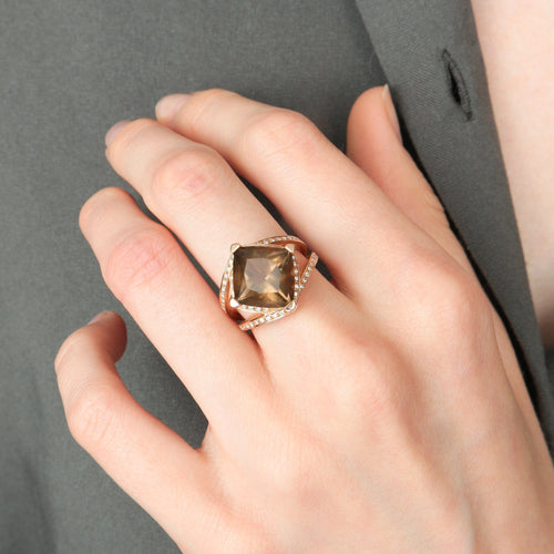 戒指 51 Mauboussin - 玫瑰金与钻石情感色彩戒指 58 Facettes BO/220072