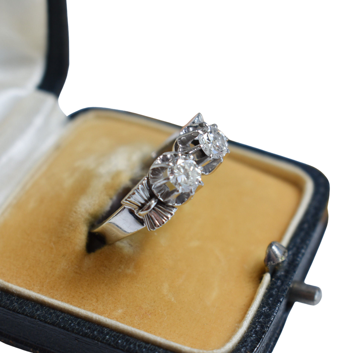 Old ring Toi & Moi white gold platinum and diamonds