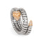 Bague Bulgari Serpenti Tubogas - Bague en or rose 18k, acier et diamants 58 Facettes G14146