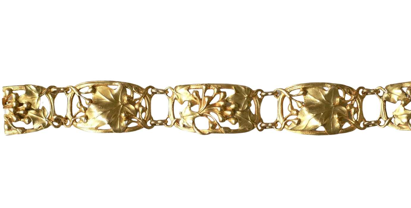 Arnould Art Nouveau-armband in geel goud
