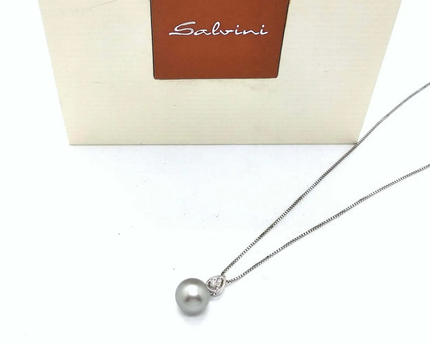 Collier Salvini - Collier en or blanc avec perle de Tahiti et diamant 58 Facettes 5998