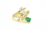 Bague Bague en or jaune 18 ct avec émeraude 0,50 ct et diamants 58 Facettes 12820