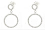 Boucles d'oreilles Boucles d’oreilles créoles en or blanc 18 kt et diamants 0,40 ct 58 Facettes 8478