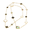 Collier VAN CLEEF & ARPELS - Magic Alhambra - Collier Sautoir, or jaune, onyx et nacre 58 Facettes