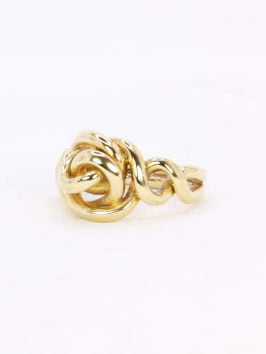 Bague 48 Bague nœud vintage en or jaune 14 carats 58 Facettes 1108.8