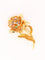 Broche Broche fleur vintage en or jaune 18 carats, diamants et pierres précieuses 58 Facettes 1126.6
