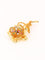 Broche Broche fleur vintage en or jaune 18 carats, diamants et pierres précieuses 58 Facettes 1126.6