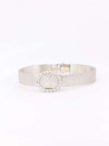 Montre André Col - Montre à secret en or blanc 18 carats et diamants 58 Facettes 1126.5
