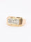 Bague 54 Bague pont en or jaune 18 carats et diamants taille rose 58 Facettes 973