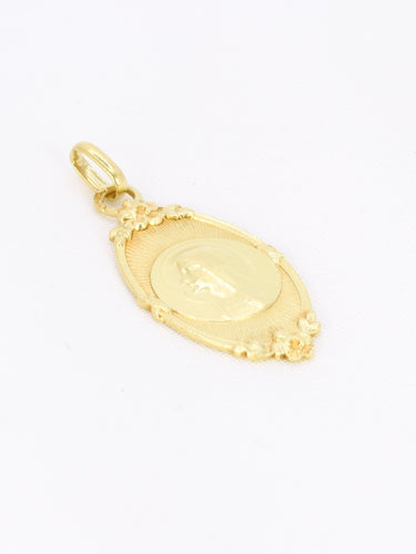 Pendentif Médaille religieuse Art nouveau en or jaune 18 carats 58 Facettes 1128.5