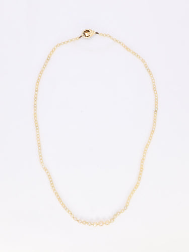 Collier Collier de perles fines en or jaune 18 carats et diamants taille rose 58 Facettes 507