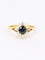 Bague 52.5 Bague marguerite vintage en or jaune 18k, saphir et diamants 58 Facettes 1CA0000011/1