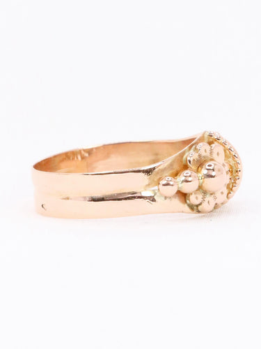 Bague 57 Bague fleur Art nouveau en or rose 18k 58 Facettes 1136.2