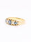 Bague 46 Bague jarretière en or jaune 18k, saphirs et diamants taille rose 58 Facettes 1181.4
