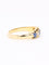 Bague 46 Bague jarretière en or jaune 18k, saphirs et diamants taille rose 58 Facettes 1181.4