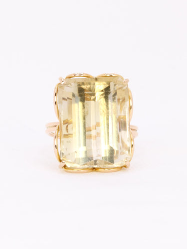 Bague 55.5 Bague cocktail citrine en or jaune 18 carats 58 Facettes 1CA0000063/1