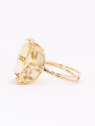 Bague 55.5 Bague cocktail citrine en or jaune 18 carats 58 Facettes 1CA0000063/1
