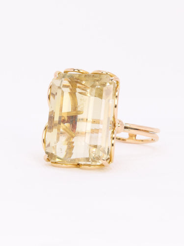 Bague 55.5 Bague cocktail citrine en or jaune 18 carats 58 Facettes 1CA0000063/1