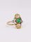 Bague 54 Bague Art Nouveau en or jaune 18k, émeraude et diamants 58 Facettes 1042.2