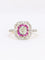 Bague 57.5 Bague Art déco en or 18 carats et platine, diamants et rubis calibrés 58 Facettes 882