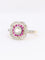 Bague 57.5 Bague Art déco en or 18 carats et platine, diamants et rubis calibrés 58 Facettes 882
