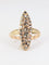 Bague 53.5 Bague marquise ancienne en or jaune 14k et diamants salt & pepper 58 Facettes 318