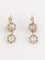 Boucles d'oreilles Dormeuses anciennes en or 18 carats, platine et diamants taille rose 58 Facettes 744