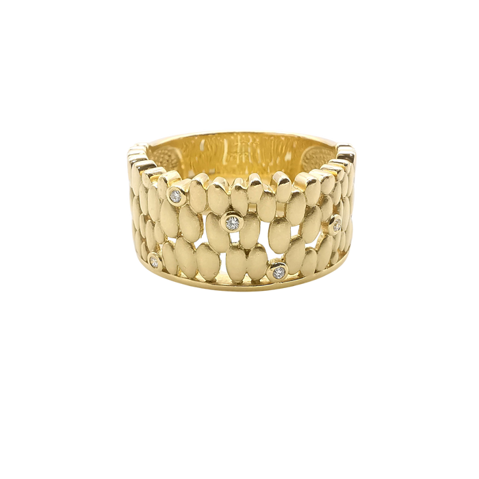 Anillo de oro amarillo con diamantes