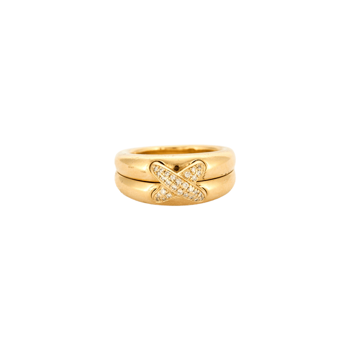 Bague 51 CHAUMET - Bague double liens 58 Facettes