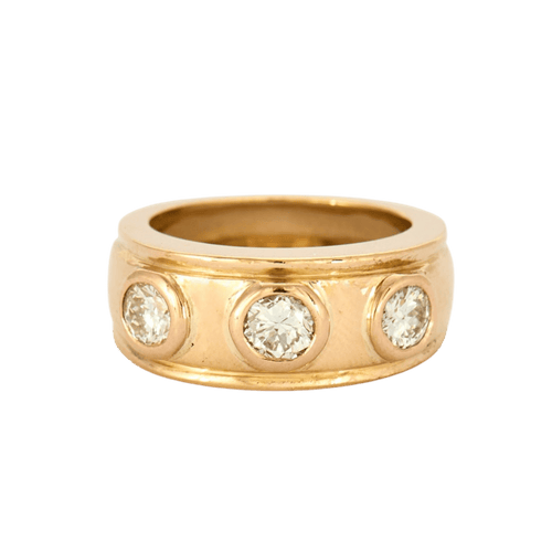 Bague 50 Bague jonc or jaune et diamants 58 Facettes GU79