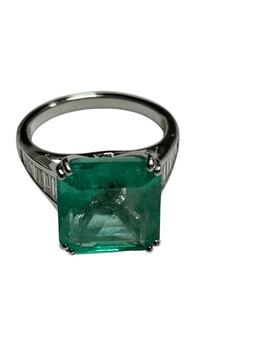 Bague 54 Très belle bague ornée d'une émeraude de Colombie de 7.92 carats 58 Facettes 206158