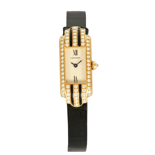 Montre CARTIER - Montre Tank Art Déco or jaune et diamants 58 Facettes JR5