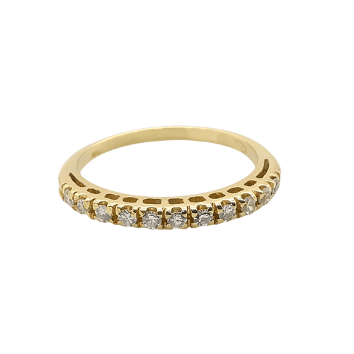 Bague 51 Bague en or jaune et diamants 58 Facettes