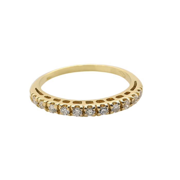 Yellow gold and diamond ring