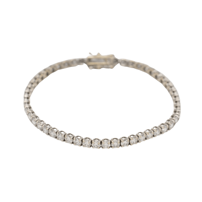 Bracelet bracelet rivière en or blanc avec diamants 58 Facettes E363200B