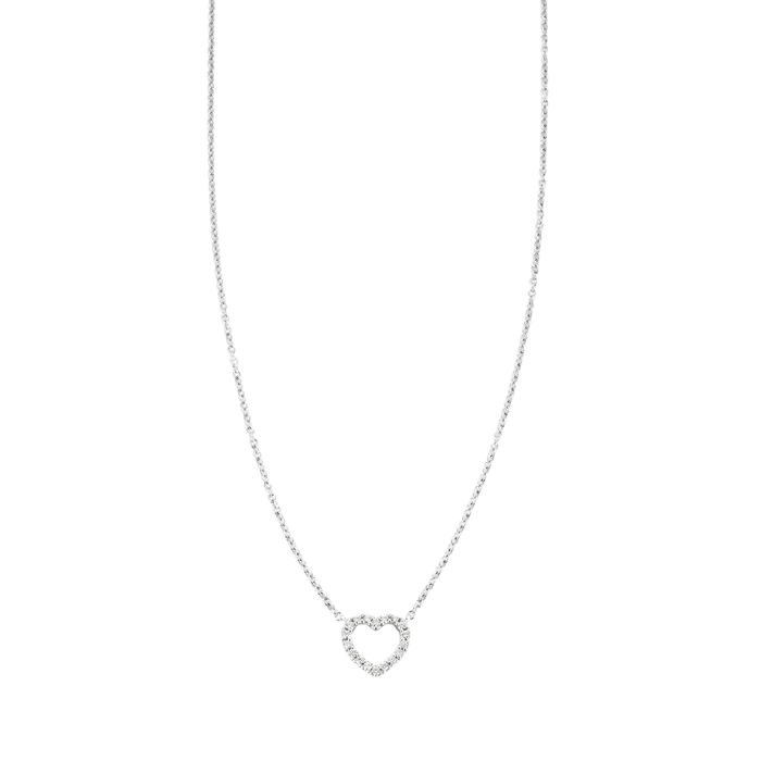 Collier Tiffany & Co - Métro cœur - Collier or blanc et diamants 58 Facettes DV2795-8