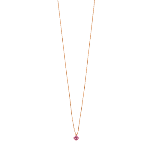 Collier Collier or rose La Brune et La Blonde rubis 58 Facettes 43155