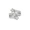 Bague 56 Bague trois joncs en or gris avec diamants 58 Facettes 240 198