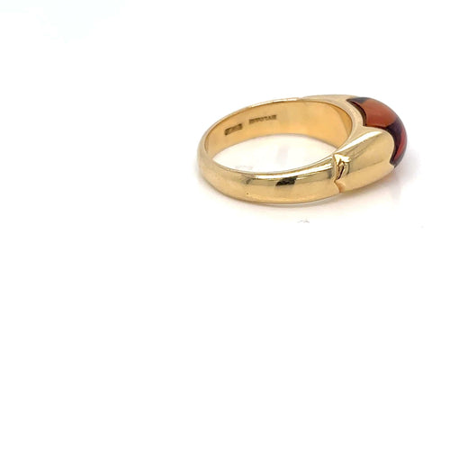 Bague 53 Bulgari Celtaura - Bague vintage en or jaune 18k et citrine 58 Facettes