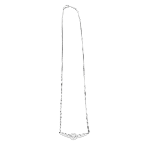 Collier Collier or blanc diamant 58 Facettes