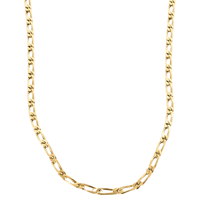 Collier Sautoir en or jaune à maille figaro alternée 58 Facettes DDV9121-4