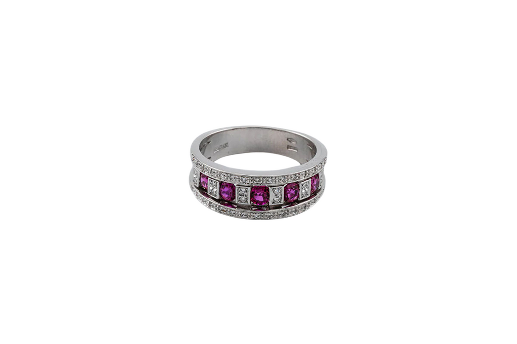 Rush Damiani in white gold with diamonds and rubies