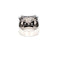 Bague 58 Bague cocktail rétro en or blanc 18 carats et diamants 58 Facettes an01